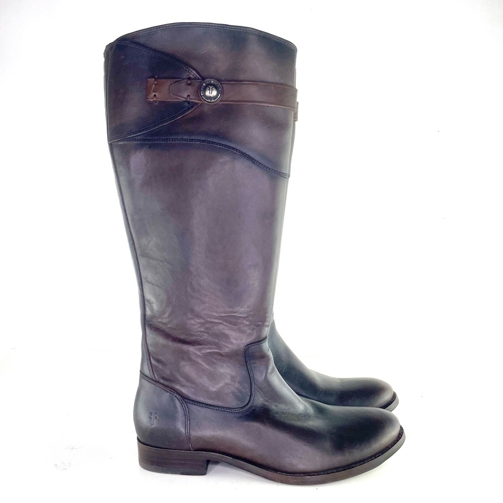 Frye Women's Molly Button Tall Leather Riding Boots - Brown